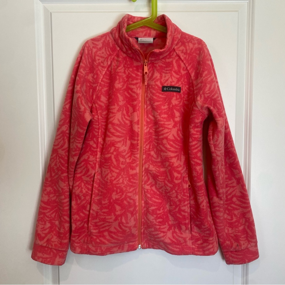 Columbia Girls Coral Fleece Zipper Spring Fall Winter Jacket - kids L (14-16)